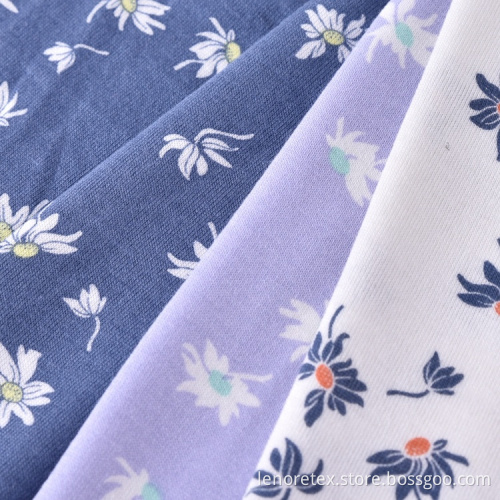 Wirbelstricke Rayon Spandex Single Jersey Print Stoff